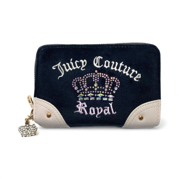 Juicy Couture Kingdom Iridescent Crystal Logo Double Zip Around Medium Wallet - Picture 7 of 11